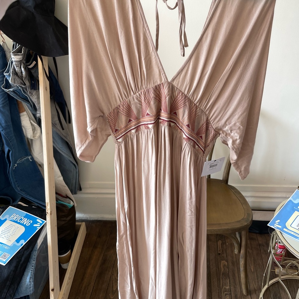 O’Neil deep V maxi dress